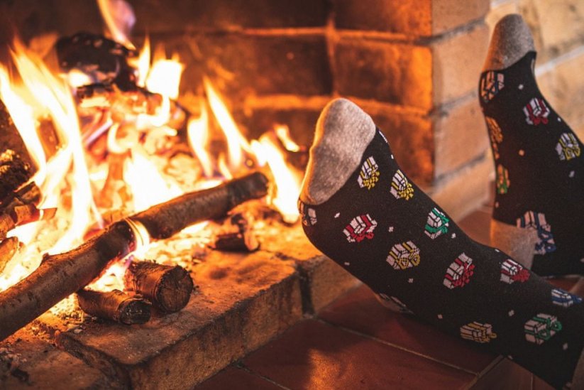 Barevné společenské ponožky Lonka Debox Christmas MIX (3 páry v balení) velikost 35-38