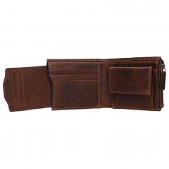 Kožená peněženka Lagen Cash & Card TAN s vizitkářem
