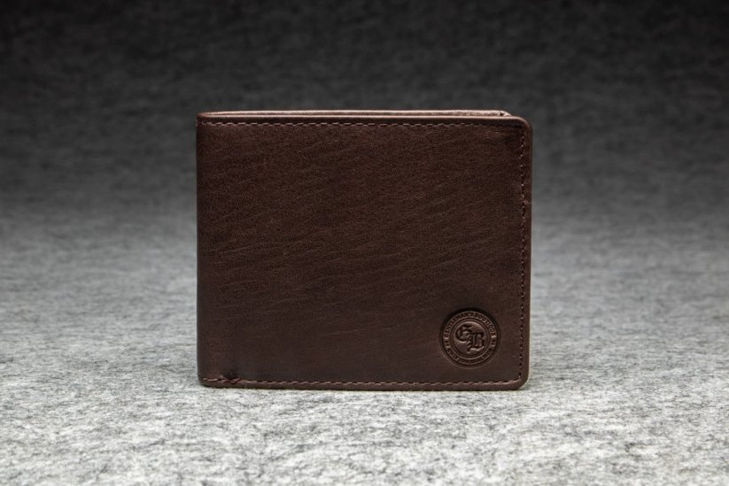 Kožená slim peněženka Gentleman's Boutique Cash Carrier Lite hnědá