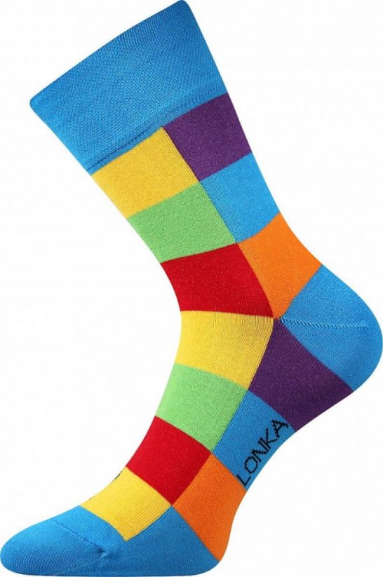 Barevné společenské ponožky Lonka Decube MIX A (3 páry v balení) velikost 43-46