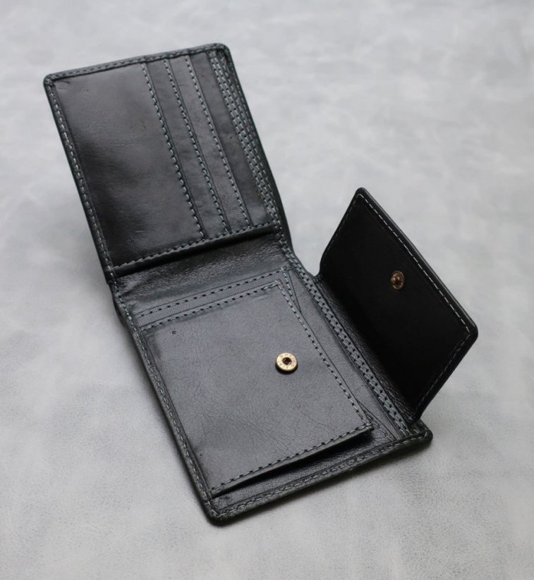 Kožená slim peněženka Gentleman's Boutique Cash Carrier Lite černá