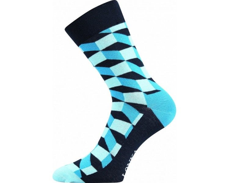 Barevné společenské ponožky Lonka Woodoo MIX B (3 páry v balení) velikost 43-46