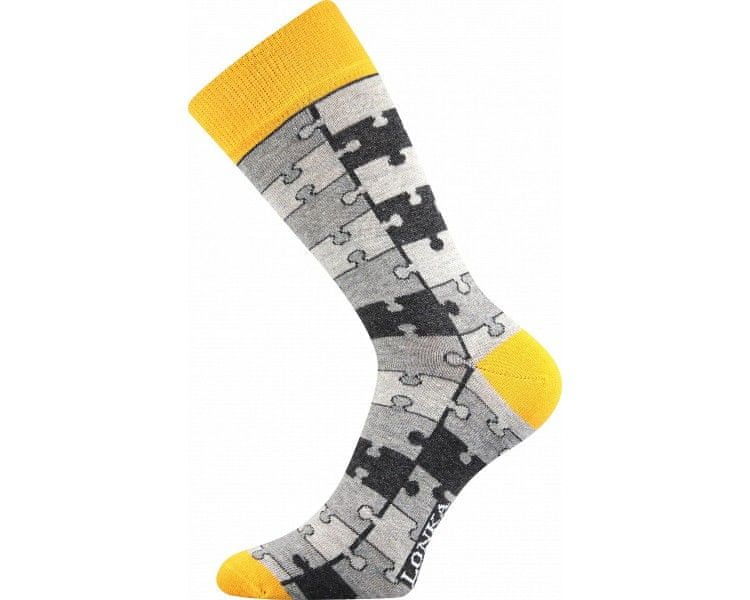 Barevné společenské ponožky Lonka Woodoo MIX D (3 páry v balení) velikost 39-42