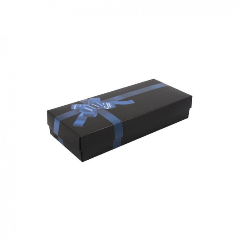 Papírová dárková krabička Voxx BoXXX dvoudílná černo-modrá